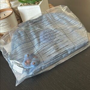 Kipling Sky Blue and Gray Striped NWT.